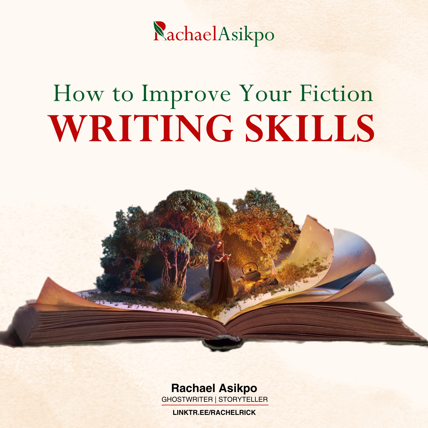 Illustration of fiction writing skills by Rachael Asikpo